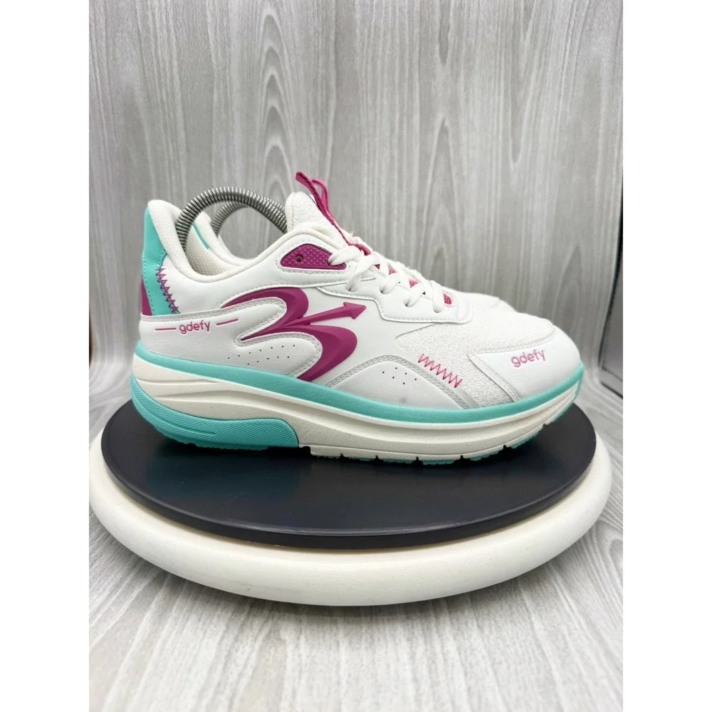 Gravity Defyer Energiya Womens Sz 8 White Pink Ortho Comfort Shoes TB9037FWP-W
